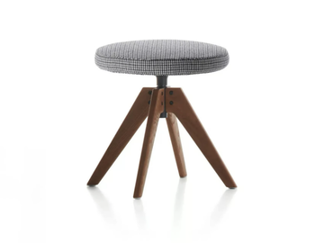 FLOW POUF - Swivel upholstered stool with removable cover by MDF Italia - view 3
